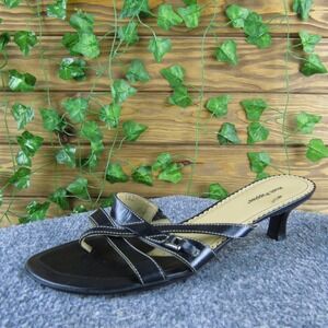 Hush Puppies Women Pekoe Flip Flop Black Leather Sz 10 Medium  Used 2025